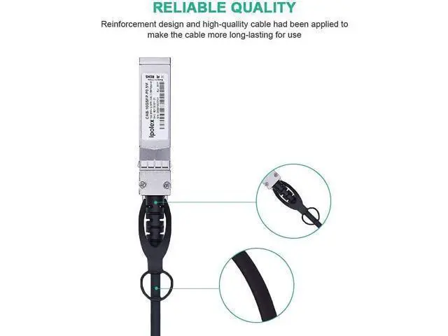 Alt view image 6 of 6 - 1 Pack 10GBase-SR SFP+ Transceiver and 1 Pack 10G SFP+ Twinax Cable, 0.5m