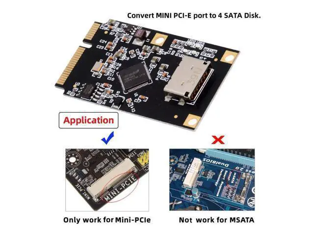 Alt view image 4 of 7 - MINI PCI-E Riser Card Adapter,MINI PCI-E to Oculink SFF-8612 SATA Hard Drive Expansion Card Adapter