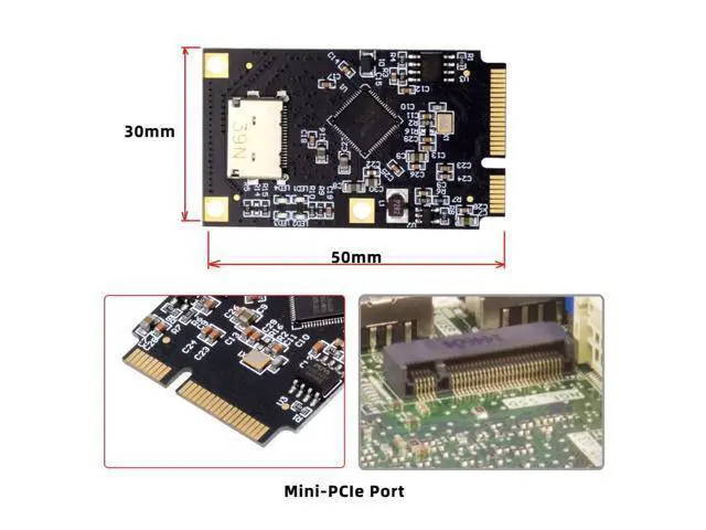 Alt view image 6 of 7 - MINI PCI-E Riser Card Adapter,MINI PCI-E to Oculink SFF-8612 SATA Hard Drive Expansion Card Adapter