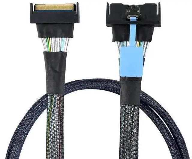 Main image of 50cm PCIe 5.0 MCIO Extension Cable, Mini Cool Edge IO SFF-8654 8i 74Pin Male to Male Slimline SAS Server Storage Interconnect Cable