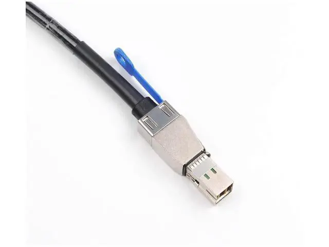 Alt view image 4 of 5 - 1M 3.3FT External SFF-8644 to SFF-8088 Hybrid Mini SAS HD Cable, 6Gbps SAS 2.0 Interconnect Wire for Server RAID JBOD Data Center Storage