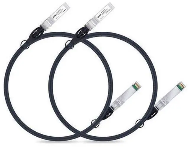 Main image of SFP+ DAC Twinax Cable, 10G Direct Attach Copper(DAC) Patch Passive Cable, for Cisco SFP-H10GB-CU2M, Ubiquiti UniFi, Meraki, Mikrotik, and More, 2 Pack