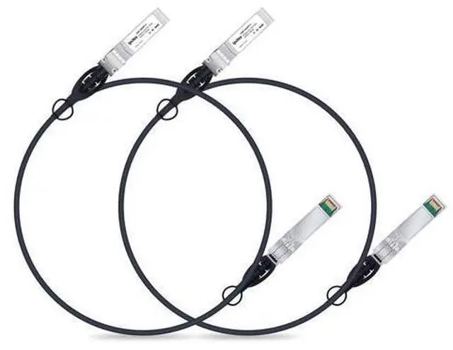 Main image of SFP+ DAC Twinax Cable, 10G Direct Attach Copper(DAC) Patch Passive Cable, for Cisco SFP-H10GB-CU1M, Ubiquiti UniFi, Meraki, Mikrotik, and More, 2 Pack