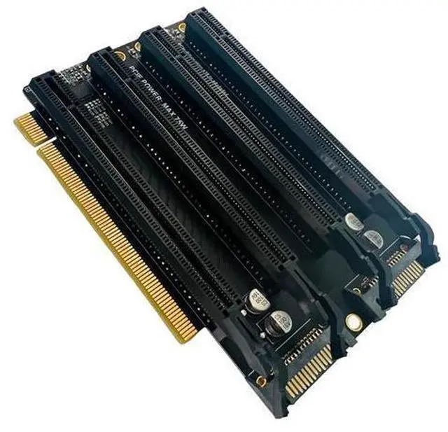 Main image of Sintech PCI-e 3.0 16X to 4 Ports PCIe 4X/16X Expansion Card,PCIe Bifurcation x16 to x4x4x4x4 Split Card with SATA Power Port