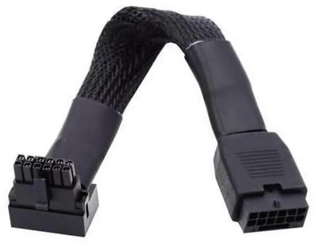 Main image of ATX3.0 PCI-E 5.0 12VHPWR Power Modular Cable Male to Female 90 Degree Down Angled Extension Cable