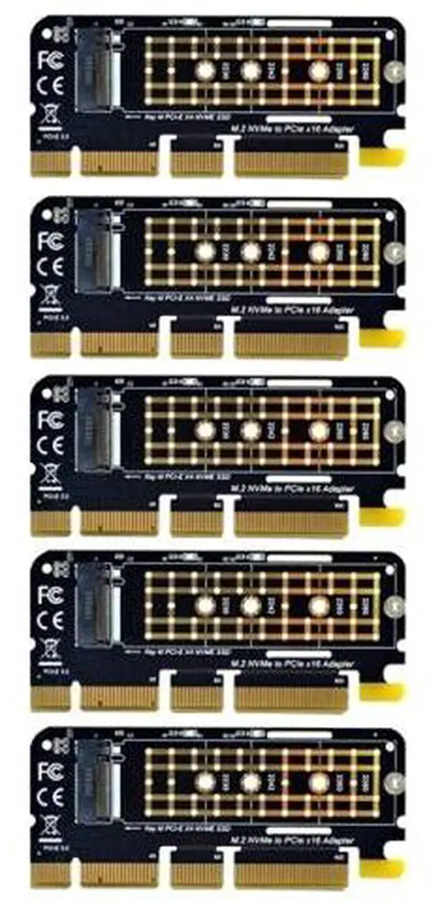 Main image of 5PCS M.2 NVME Adapter M.2 M2 NVME PCIE to M2 Adapter PCI Express X16 X8 X4 Raiser SSD M.2 PCI-E Expansion Card