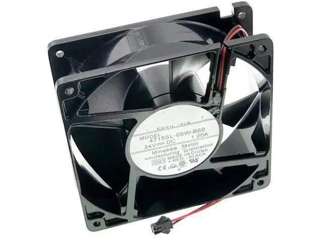 Alt view image 4 of 7 - 4715SL-05W-B60 Industrial Cooling Fan, DC24V 1.2A 28.8W, 120×120×38mm 4700RPM 2-Wire Fan for Inverter