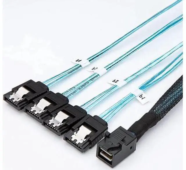 Main image of Internal HD Mini SAS Cable 1M / 3.3FT, Internal HD Mini SAS (SFF-8643 Host) - 4X SATA (Target) Cable, SFF-8643 to 4X SATA Cable, SFF-8643 for Controller, 4 Sata Connect to Hard Drive