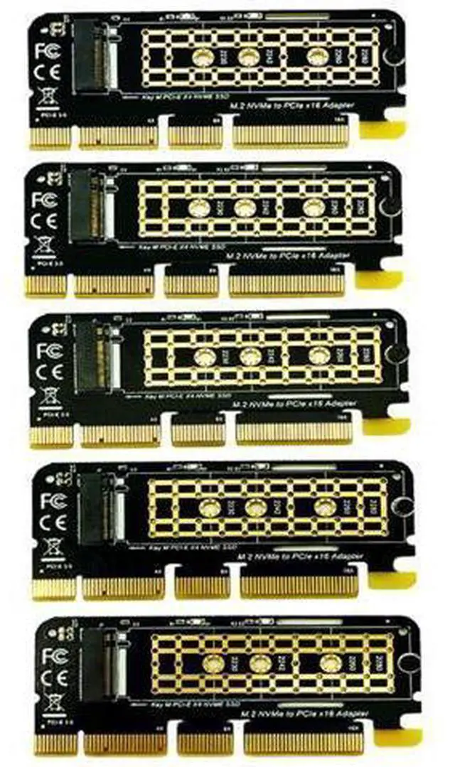 Main image of 5PCS M.2 NVME Adapter M.2 M2 NVME PCIE to M2 Adapter PCI Express X16 X8 X4 Raiser SSD M.2 PCI-E Expansion Card for 2230-2280 SSD
