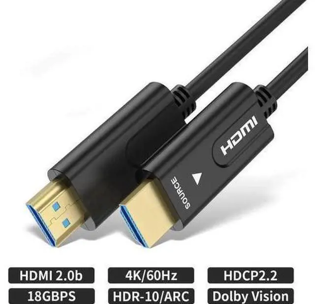 Main image of 1M/3.3ft Fiber Optic HDMI 2.0b Cable, 18Gbps High Speed Supports 4K@60Hz HDR Dolby Vision ARC 4:4:4 HDCP2.2, Lengths Up to 100M Available