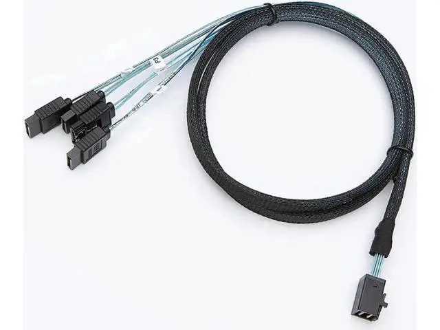 Alt view image 6 of 7 - Internal HD Mini SAS Cable 1M / 3.3FT, Internal HD Mini SAS (SFF-8643 Host) - 4X SATA (Target) Cable, SFF-8643 to 4X SATA Cable, SFF-8643 for Controller, 4 Sata Connect to Hard Drive