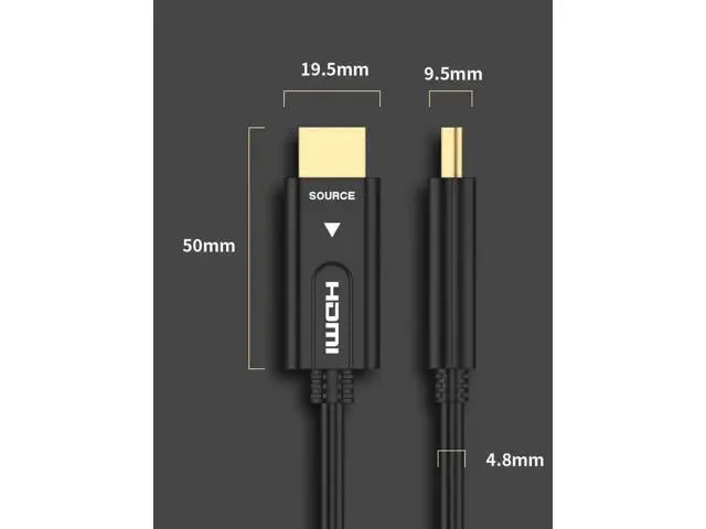 Alt view image 4 of 6 - 1M/3.3ft Fiber Optic HDMI 2.0b Cable, 18Gbps High Speed Supports 4K@60Hz HDR Dolby Vision ARC 4:4:4 HDCP2.2, Lengths Up to 100M Available