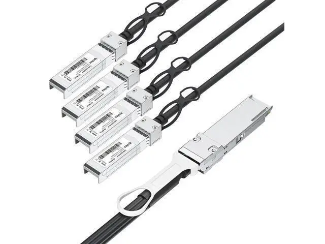 Alt view image 2 of 7 - ipolex 40G QSFP+ to 4x10G SFP+ Breakout DAC Twinax Cable for Cisco QSFP-4SFP10G-CU0.5M, 0.5-Meter(1.6ft), 40GBASE-CR4 Direct Attach Copper(DAC) Passive Copper Cable, for Cisco, Ubiquiti and More