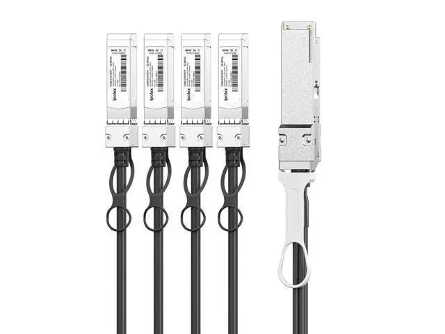 Alt view image 3 of 7 - ipolex 40G QSFP+ to 4x10G SFP+ Breakout DAC Twinax Cable for Cisco QSFP-4SFP10G-CU0.5M, 0.5-Meter(1.6ft), 40GBASE-CR4 Direct Attach Copper(DAC) Passive Copper Cable, for Cisco, Ubiquiti and More