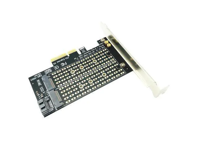 Alt view image 3 of 6 - PCI Express PCIE to M2 Adapter NVME SATA M.2 SSD PCIE Adapter NVME/SATA M2 PCI E Adapter SSD M2 to SATA PCI-E Card M Key + B Key