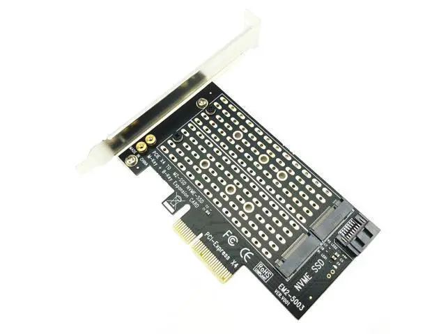Alt view image 4 of 6 - PCI Express PCIE to M2 Adapter NVME SATA M.2 SSD PCIE Adapter NVME/SATA M2 PCI E Adapter SSD M2 to SATA PCI-E Card M Key + B Key