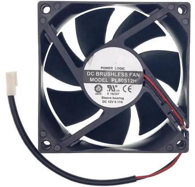 Main image of 80x80x25mm Cooling Fan, PL80S12H DC12V 0.17A 2-Wire Replacement Fan
