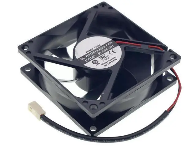 Alt view image 4 of 7 - 80x80x25mm Cooling Fan, PL80S12H DC12V 0.17A 2-Wire Replacement Fan