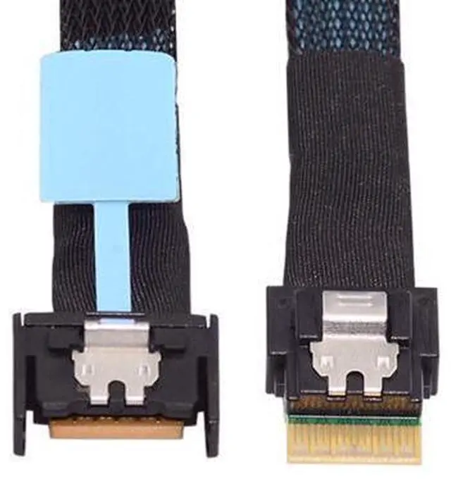 Main image of Slimline SFF-8654 4i Male to PCI-E 5.0 MCIO 4i 38Pin SFF-TA-1016 Mini Cool Edge IO Male PCI Expansion Cable 0.5M