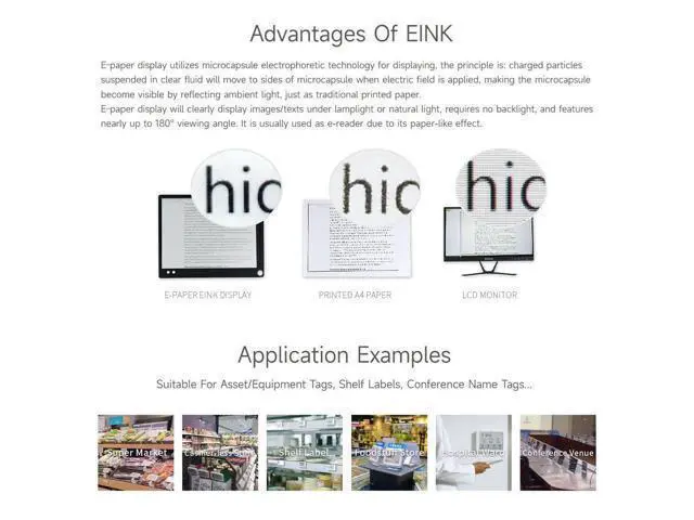 Alt view image 5 of 7 - 4.2inch E-Paper E-Ink Display Module for Raspberry Pi Pico 400×300 Pixels Black/White with SPI Interface