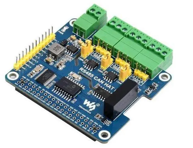Main image of Isolated RS485 CAN HAT B, Compatible with Raspberry Pi 5/4B/3B/Zero/Zero W/Zero 2W/Pico/Pico W/Pico WH, Type 2-Ch RS485 and 1-Ch CAN Multi Protections