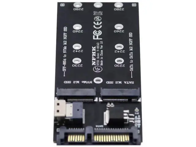 Alt view image 7 of 7 - 2-in-1 Combo Adapter: M.2 NVMe to SFF-8654 + NGFF SATA to SATA Port for Motherboard