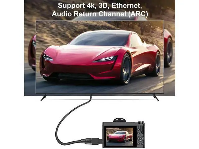 Alt view image 2 of 6 - 5 Pack Micro HDMI Male to Standard HDMI Female Adapter, Gold-Plated Converter Compatible with Cameras, Smartphones & Portable Devices