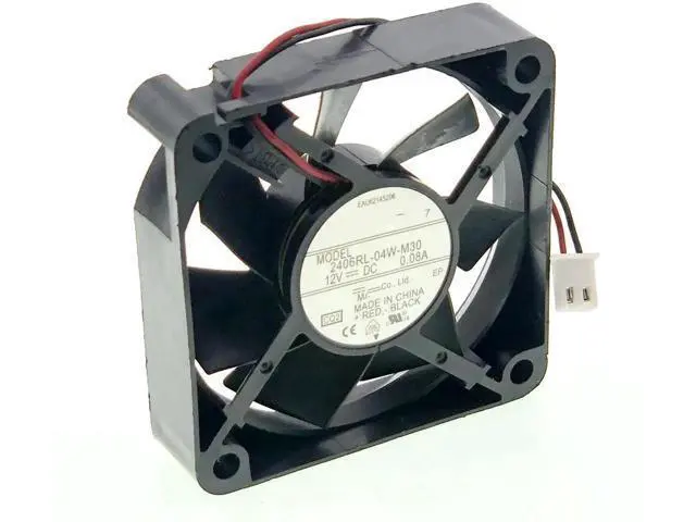 Alt view image 3 of 7 - Replacement 6015 Silent Cooling Fan 2406RL-04W-M30, DC12V 0.08A, 60×60×15mm 2-Wire Axial Fan