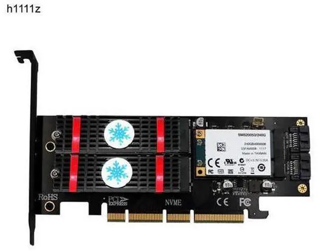 Main image of H1111Z NVME M.2 NGFF MSATA SSD PCI Express Riser Card PCI-E PCI E PCIE to M2 Adapter M.2 Raiser M2 SATA Adapter M.2 SSD Cooling