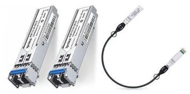 Main image of 2 Pack 1000Base-LX SFP Transceiver and 1 Pack Gigabit Direct Attach Copper(DAC) Passive Cable, 0.5m (1.64ft)