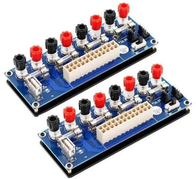 Main image of 2Pcs 20/24Pin ATX Bench Power Breakout Board with 5V USB Port, PC ATX PSU Desktop Power Adapter Module, Blue