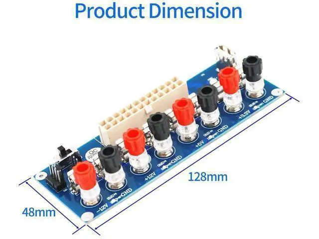 Alt view image 6 of 7 - 2Pcs 20/24Pin ATX Bench Power Breakout Board with 5V USB Port, PC ATX PSU Desktop Power Adapter Module, Blue