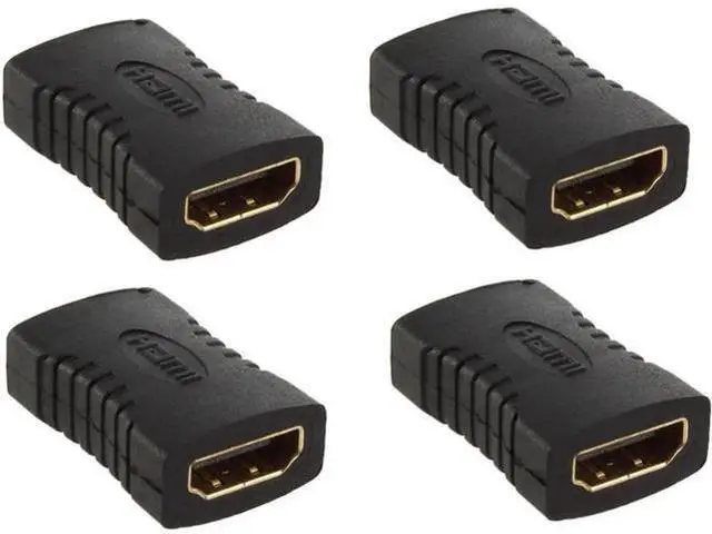 Main image of 4 Pack HDMI Female to Female Coupler Adapter, HDMI F/F Extender Connector Compatible with PS4 HDTV HDMI Cables