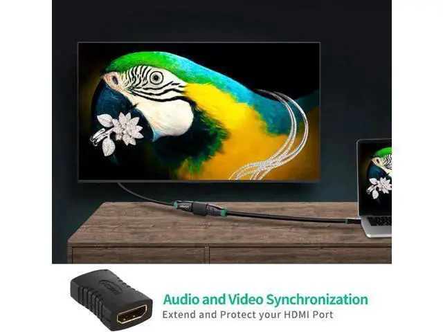 Alt view image 7 of 7 - 4 Pack HDMI Female to Female Coupler Adapter, HDMI F/F Extender Connector Compatible with PS4 HDTV HDMI Cables