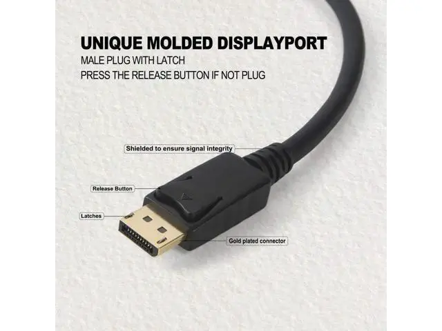 Alt view image 2 of 7 - 6FT/1.8M Active DisplayPort 1.2 to HDMI Cable, Black, Support 4K@2K, 3D Audio Video & Eyefinity Multi-Screen