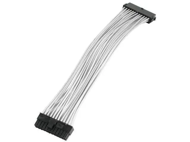 Alt view image 2 of 2 - White Nylon Sleeved PSU Extension Cable Set | ATX 24Pin, EPS 4+4Pin, PCIe 6+2Pin & PCIe 6Pin PC Power Cords
