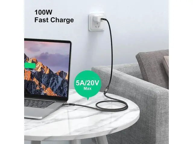 Alt view image 7 of 7 - 6.6FT/2M USB C Extension Cable, USB 3.2 Gen2 10Gbps Nylon Braided Type C Male to Female Extender Cord for MacBook, USB C Hub, Switch