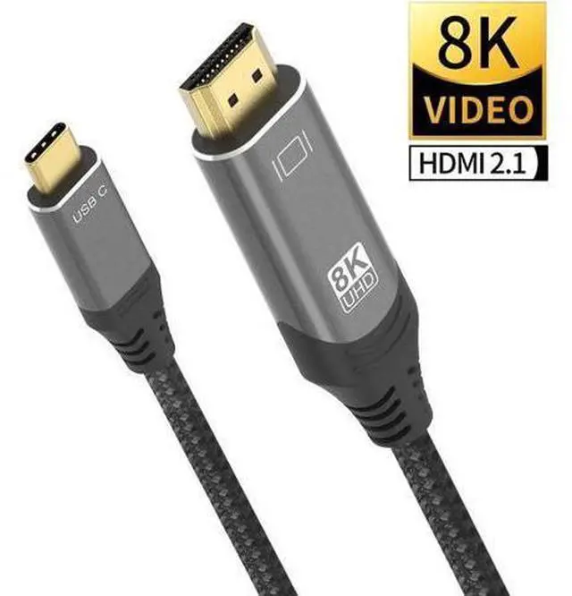 Main image of 6.6FT USB C to HDMI 2.1 Cable, 48Gbps 8K@30Hz, Compatible with Thunderbolt 3/4 & USB4 for MacBook iPad Pro UHD TV Projector