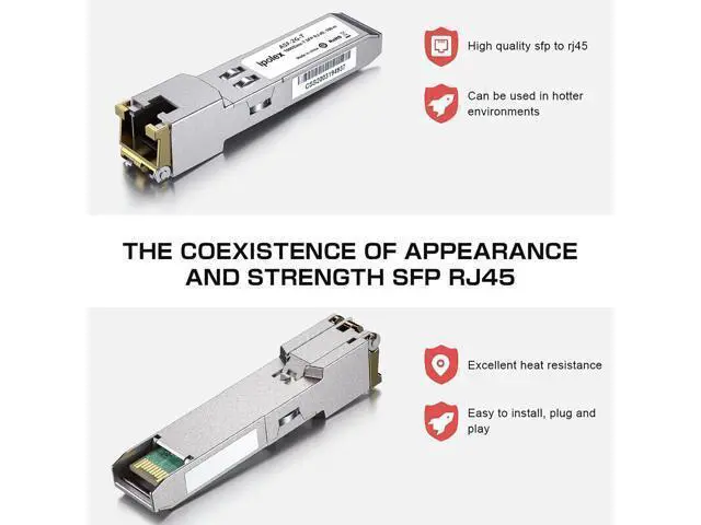 Alt view image 2 of 6 - 2.5G SFP to RJ45 SFP-T, 2.5GBase-T SFP Transceiver Module, SFP-T, Compatible with Ubiquiti UniFi, Netgear, Fortinet, Mikrotik, Intel, TP-Link and Other Open Switches