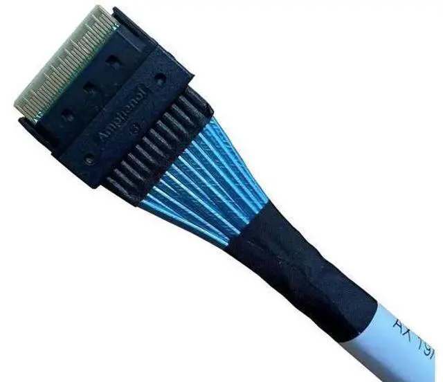 Alt view image 3 of 5 - 80cm SlimSAS Splitter Cable, SFF-8654 74Pin 8X to Dual SFF-8643 36Pin 2×4X Mini SAS HD Server Internal Storage Data Cable