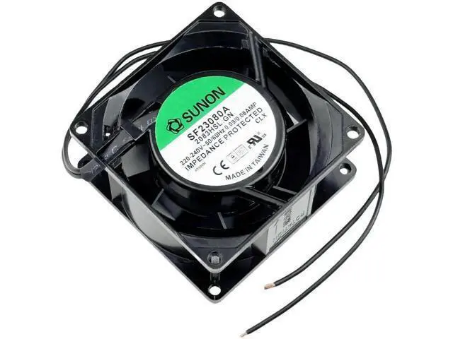 Alt view image 4 of 6 - SUNON SF23080A-2083HBL.GN SF Series 8038 Cabinet Cooling Fan, 220-240V 50/60Hz 0.09/0.08A 2850RPM Axial Fan