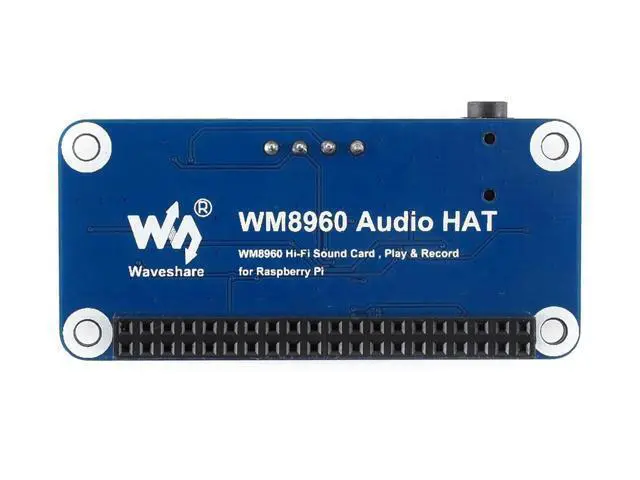 Alt view image 2 of 7 - WM8960 Hi-Fi Sound Card HAT Stereo CODEC Playing and Recording I2S Interface for Raspberry Pi Zero/Zero W/Zero WH/2B/3B/3B+