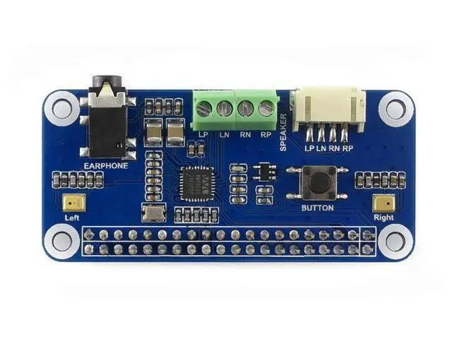 Alt view image 3 of 7 - WM8960 Hi-Fi Sound Card HAT Stereo CODEC Playing and Recording I2S Interface for Raspberry Pi Zero/Zero W/Zero WH/2B/3B/3B+