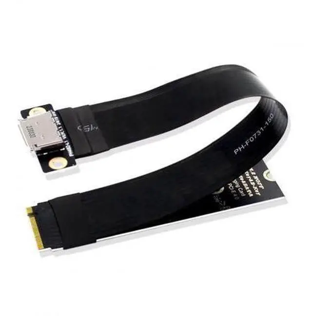 Main image of 15cm PCIe 4.0 M.2 M-Key to OCuLink SFF-8611/SFF-8612 Host Cable, 2280 NGFF Adapter Wire for NVMe U.2 SSD & External eGPU