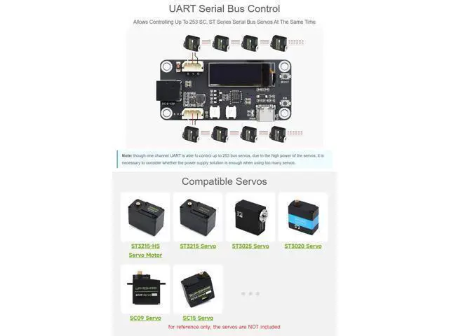 Alt view image 4 of 7 - ESP32 Servo Driver Expansion Board Built-in WiFi Dedicated Driver Board Designed for Serial Bus Servos