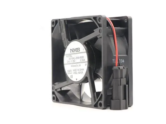 Alt view image 2 of 6 - 92x92x38mm Replacement Cooling Fan, DC24V 0.32A 2 Wires Ball Bearing Fan Compatible with NMB 3615KL-05W-B50 for ABB Inverter, Industrial Cabinet, Server Power Supply Cooling