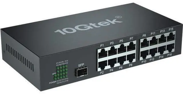 Main image of 17-Port Fast Ethernet Switch, with 1 SFP Slots (100M), Unmanaged, Without Transceiver