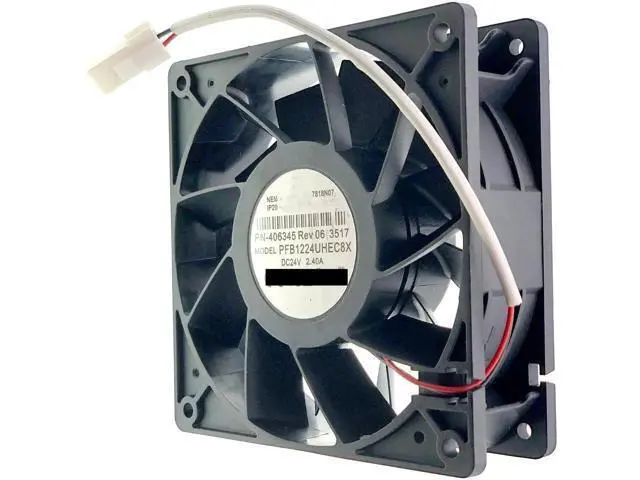 Alt view image 2 of 7 - 120x120x38mm DC24V 2.40A Cooling Fan for PFB1224UHEC8X PN-406345 Rev06, 5500RPM High Airflow Industrial Fan
