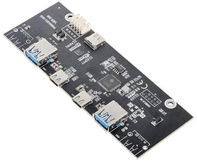 Alt view image 2 of 7 - 5.25 Inch Optical Drive Bay Front Panel Hub, 4-Port USB 3.0 + USB-C Motherboard Expansion Adapter for Desktop PC Chassis