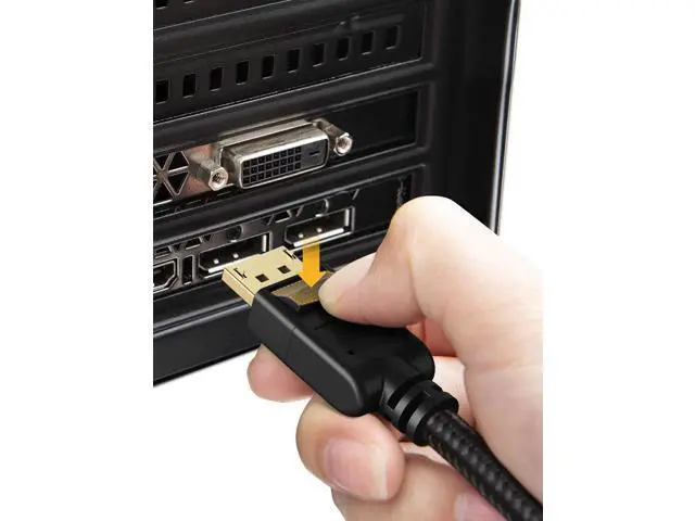 Alt view image 2 of 7 - 6FT Active DisplayPort to HDMI Braided Cable, 4K@30Hz 3D Eyefinity Multi-Screen Cord 1.83M Black for GPU Monitor